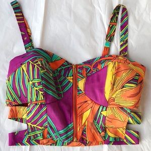 Tropical 2b Bebe crop top